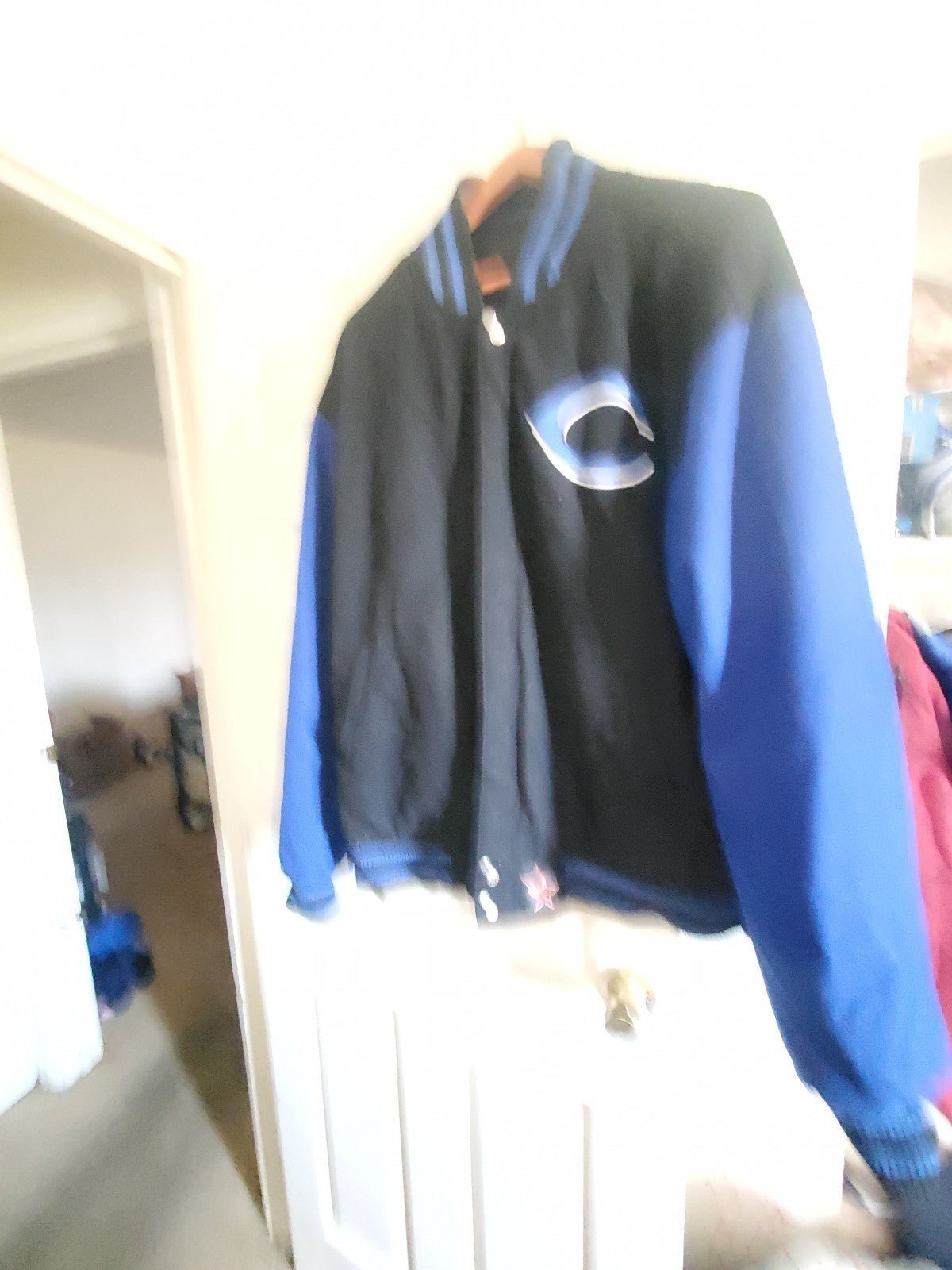 Jeff Hamilton genuine merchandise Cincinnati reds reversible varsity jacket