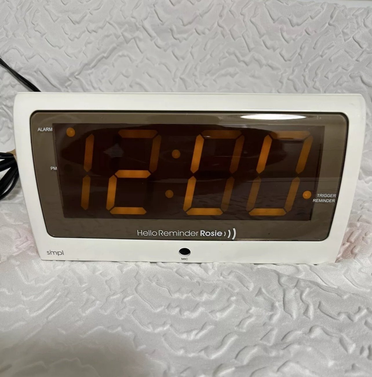 Rosie 58060 Voice Alarm Clock Record Alert Messages