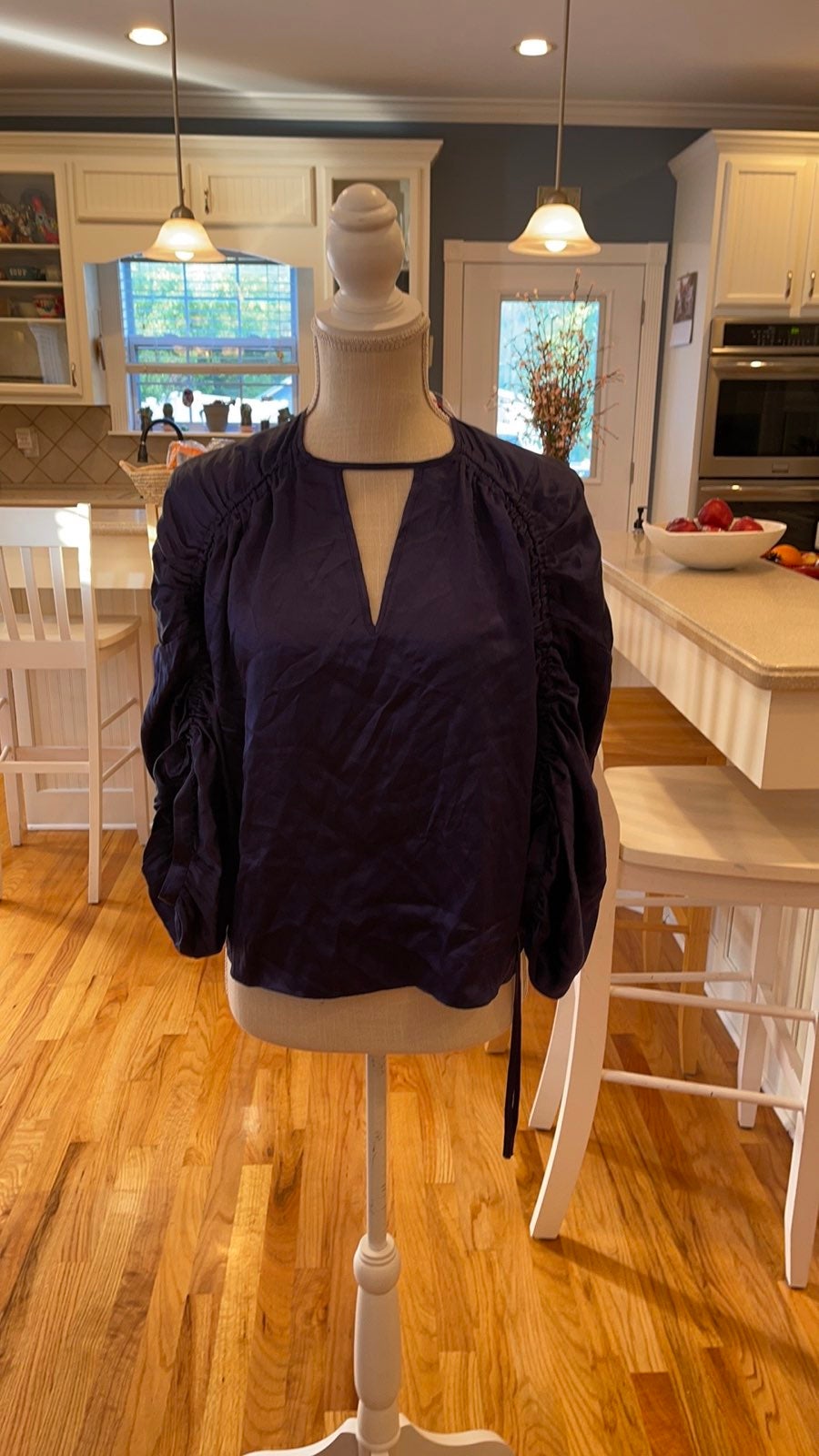 [Parker] blue silk blouse