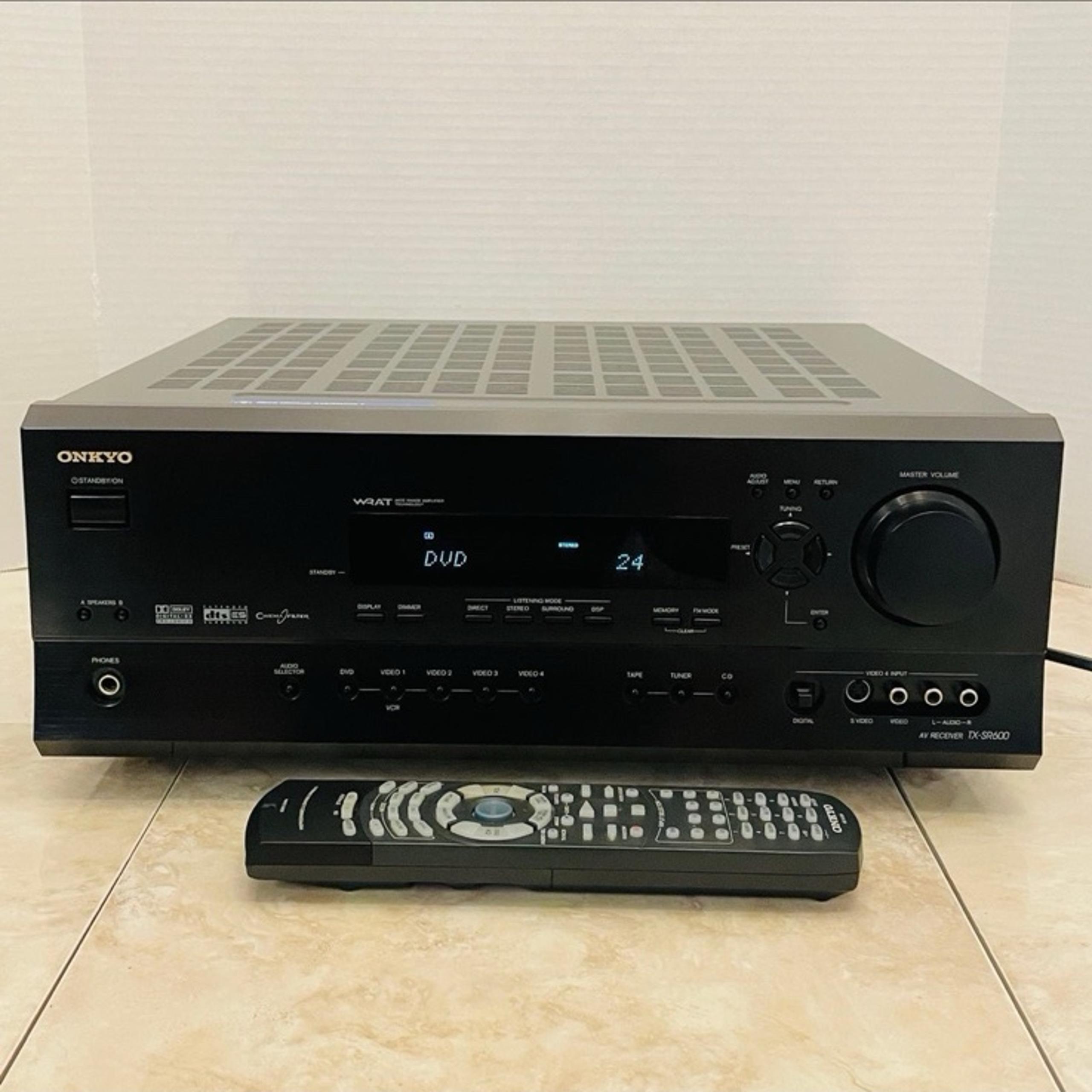 Onkyo TX-SR600 Powerful 6.1 Channel Home Theater AV Receiver w/ Remote