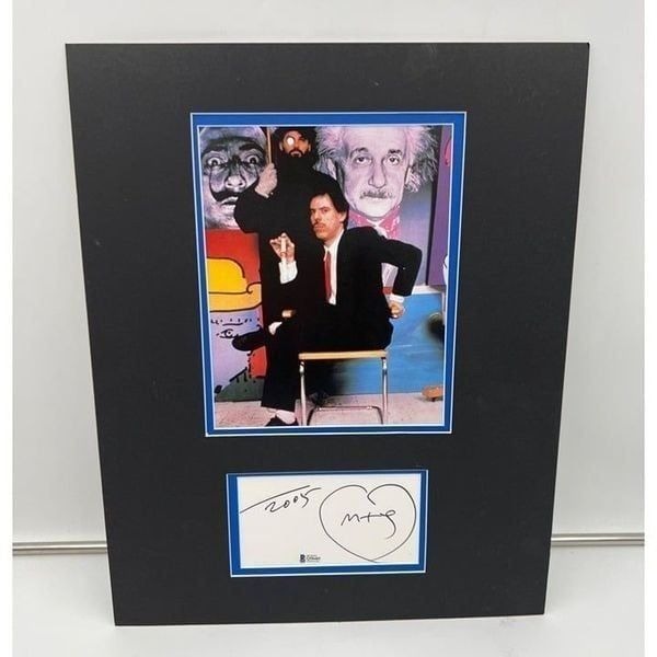 Peter Max Signed Cut With Print Matted Beckett Authenticated