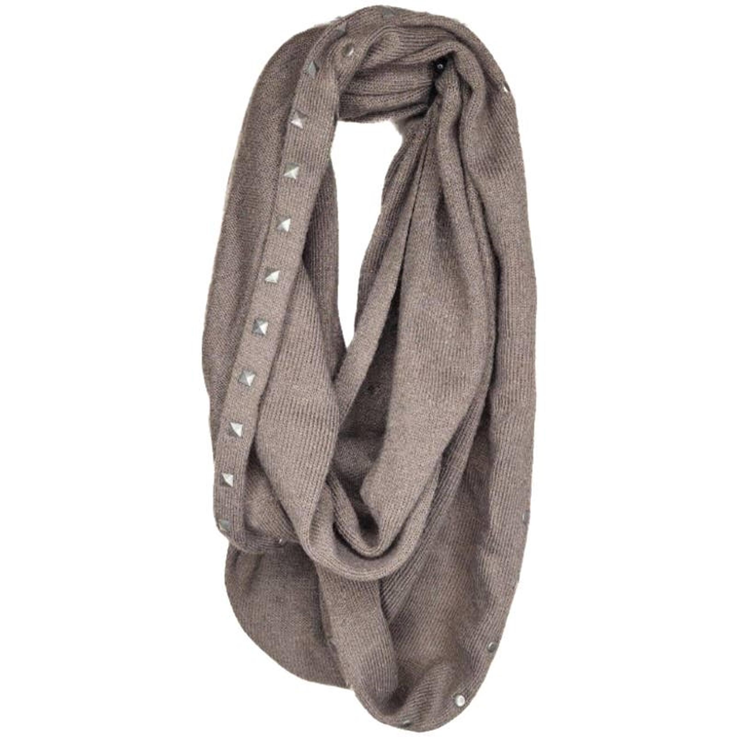 Collection 18 Taupe Studded Infinity Scarf Acrylic Nordstrom