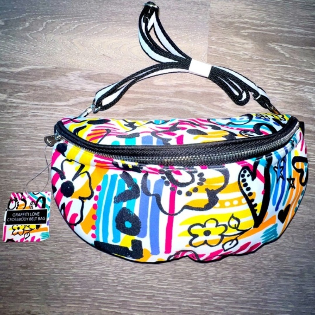 Brighton Graffiti Love Crossbody Belt Bag Fanny Pack New With tags