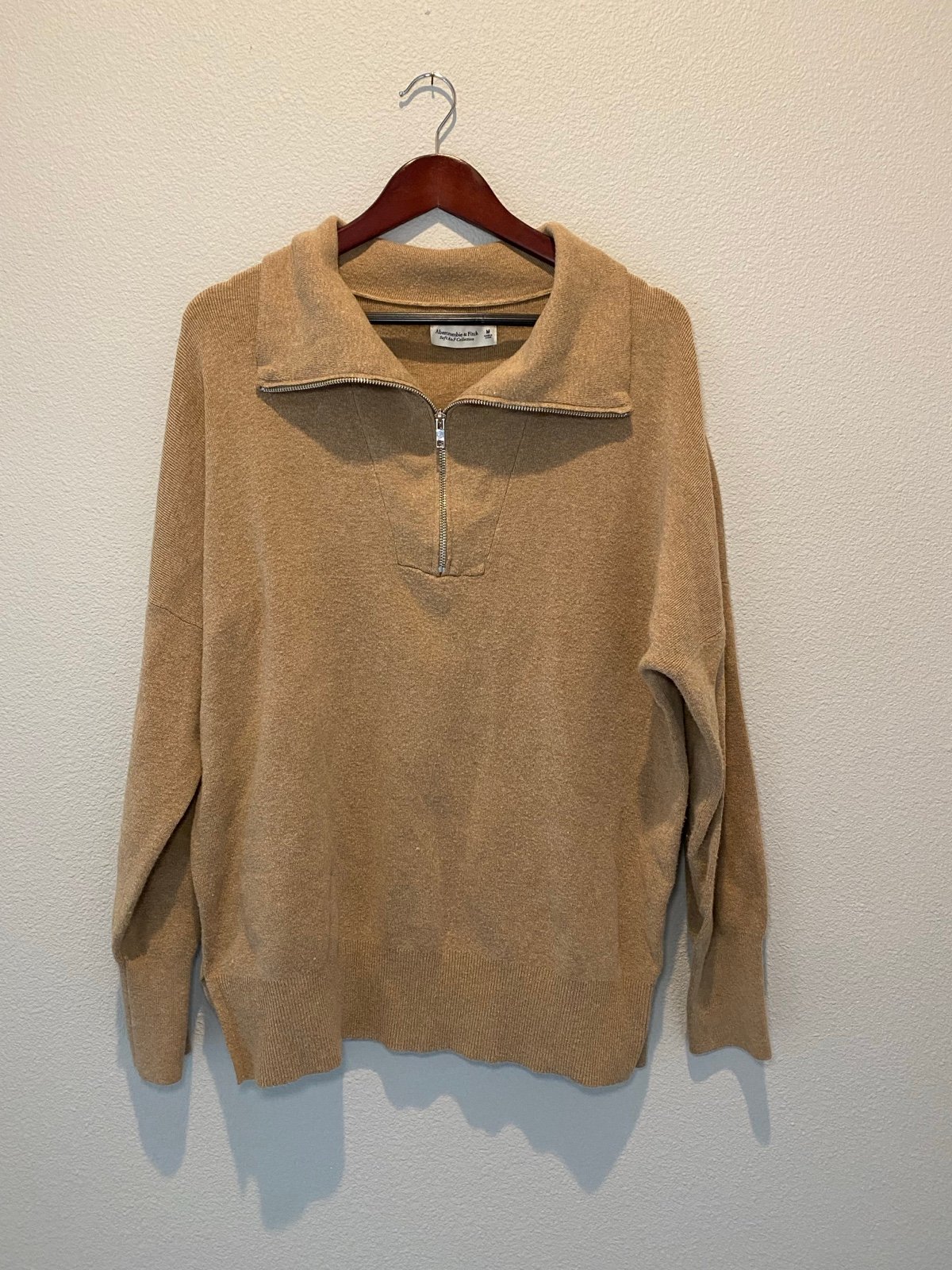 Abercrombie & Fitch Brown Knit Half-Zip