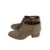 Toms Loren Suede & Fabric Stacked Heel Ankle Boot 9