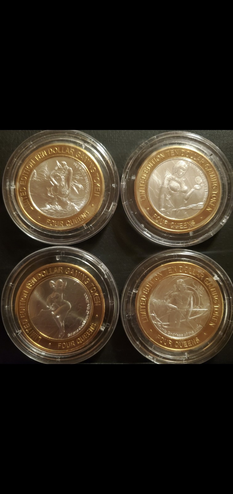 Four Queens Hotel & Casino Las Vegas, NV Limited Edition 10 Gaming Token Set
