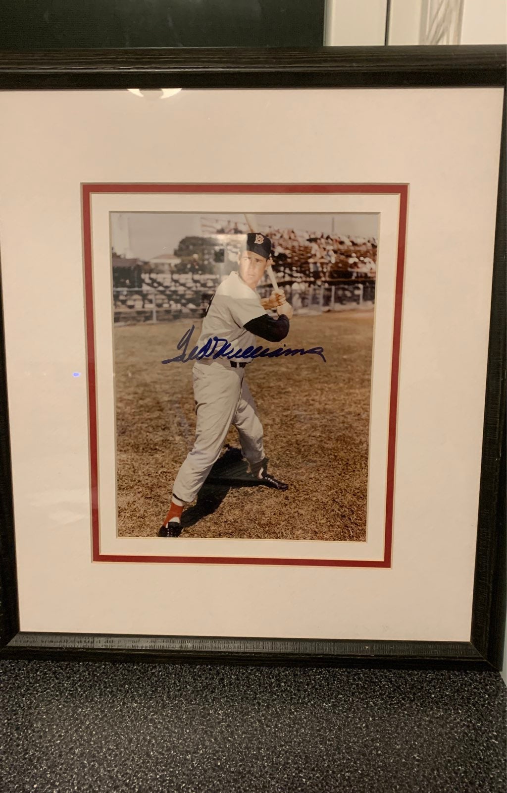 Ted Williams signed 8x10 photo COA Boston Red Sox