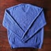 Men's Daniel Bishop Periwinkle Blue 100% Cashmere Cableknit Sweater Size Large