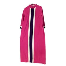 Vintage Vanity Fair Purple Pink Velour House Coat Robe Zip Up Nightgown Size 14