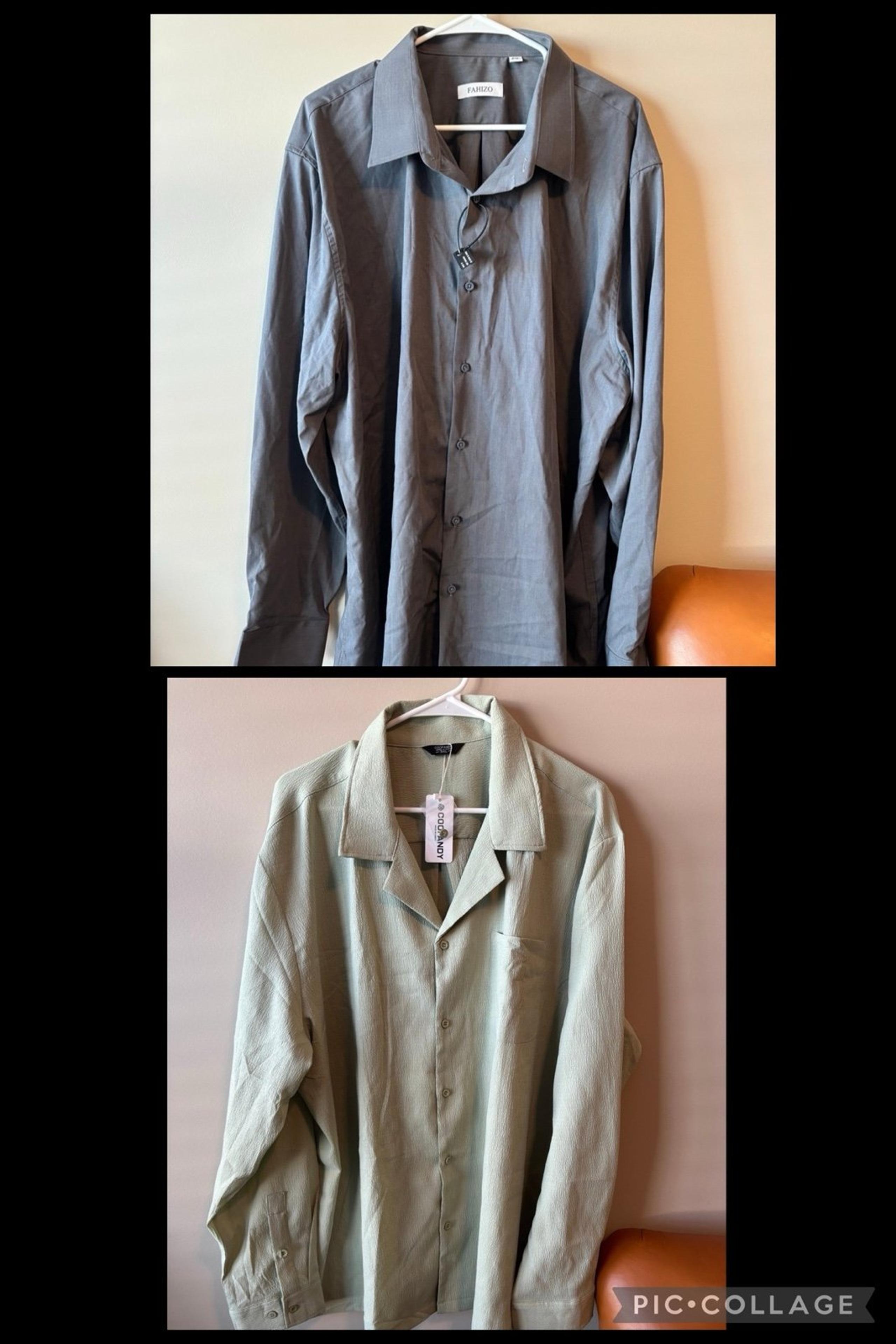 Men’s Long Sleeved Button-Up Bundle: Size 3XL