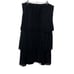 Akris Punto Polk Dot Devore Tiered Midi Skirt Black A Line Womens Size US 12