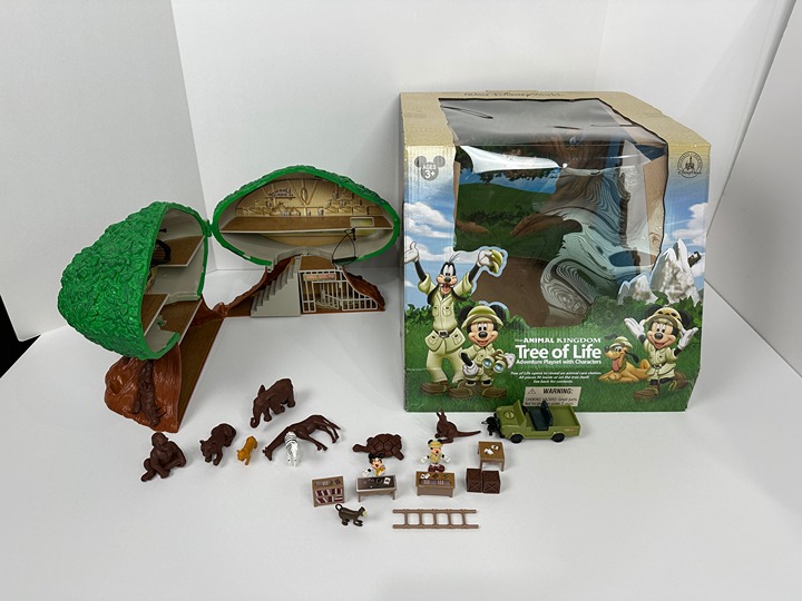 Walt Disney World Park Monorail Animal Kingdom Tree Life Plastic Folding Playset