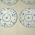 6 FRANCISCAN DENMARK BLUE ENGLISH IRONSTONE 5 1/2 ROUND FLORAL SAUCERS - NICE