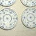 6 FRANCISCAN DENMARK BLUE ENGLISH IRONSTONE 5 1/2 ROUND FLORAL SAUCERS - NICE