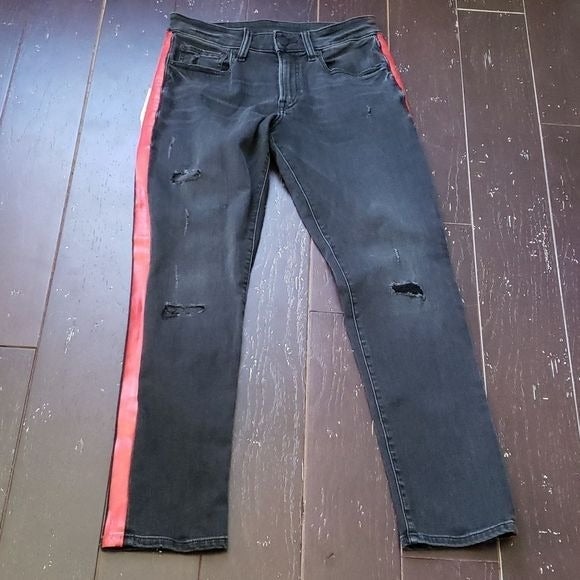 Express ×Victor Oladipo Stretch +Hyper Stretch slim 28×30 black distressed NWT