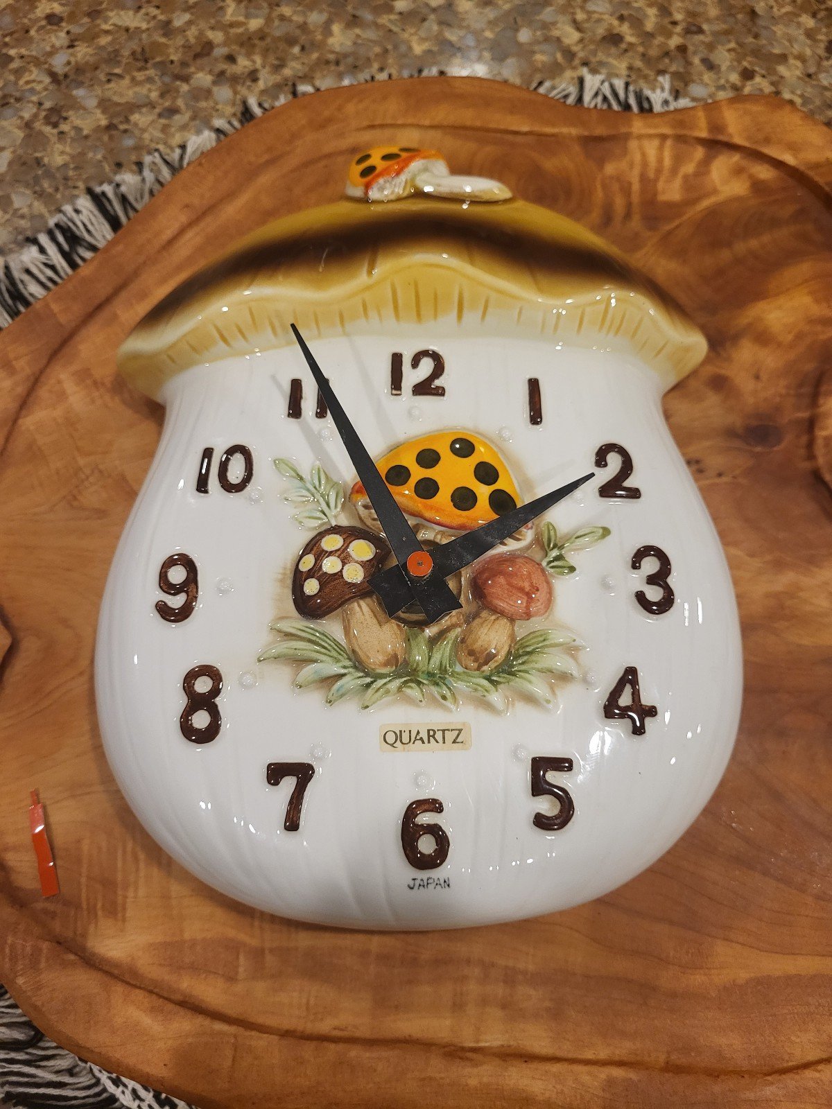 MERRY MUSHROOM CLOCK-VERY NICE-CIRCA 1978