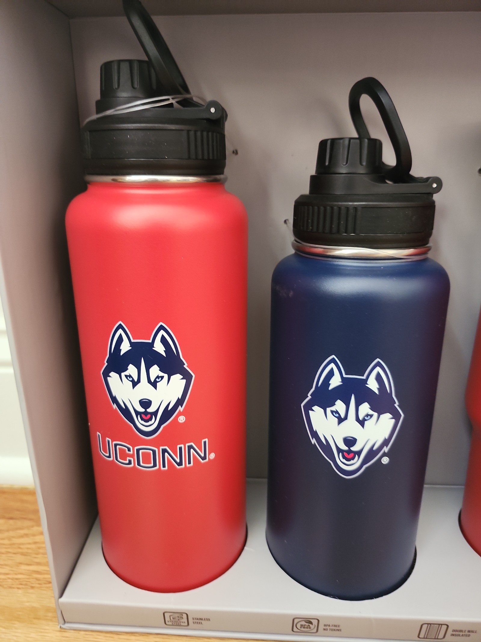 NEW UCONN Huskies 4 pack Tumbler Set - Stainless Steel, BPA Free No Toxins
