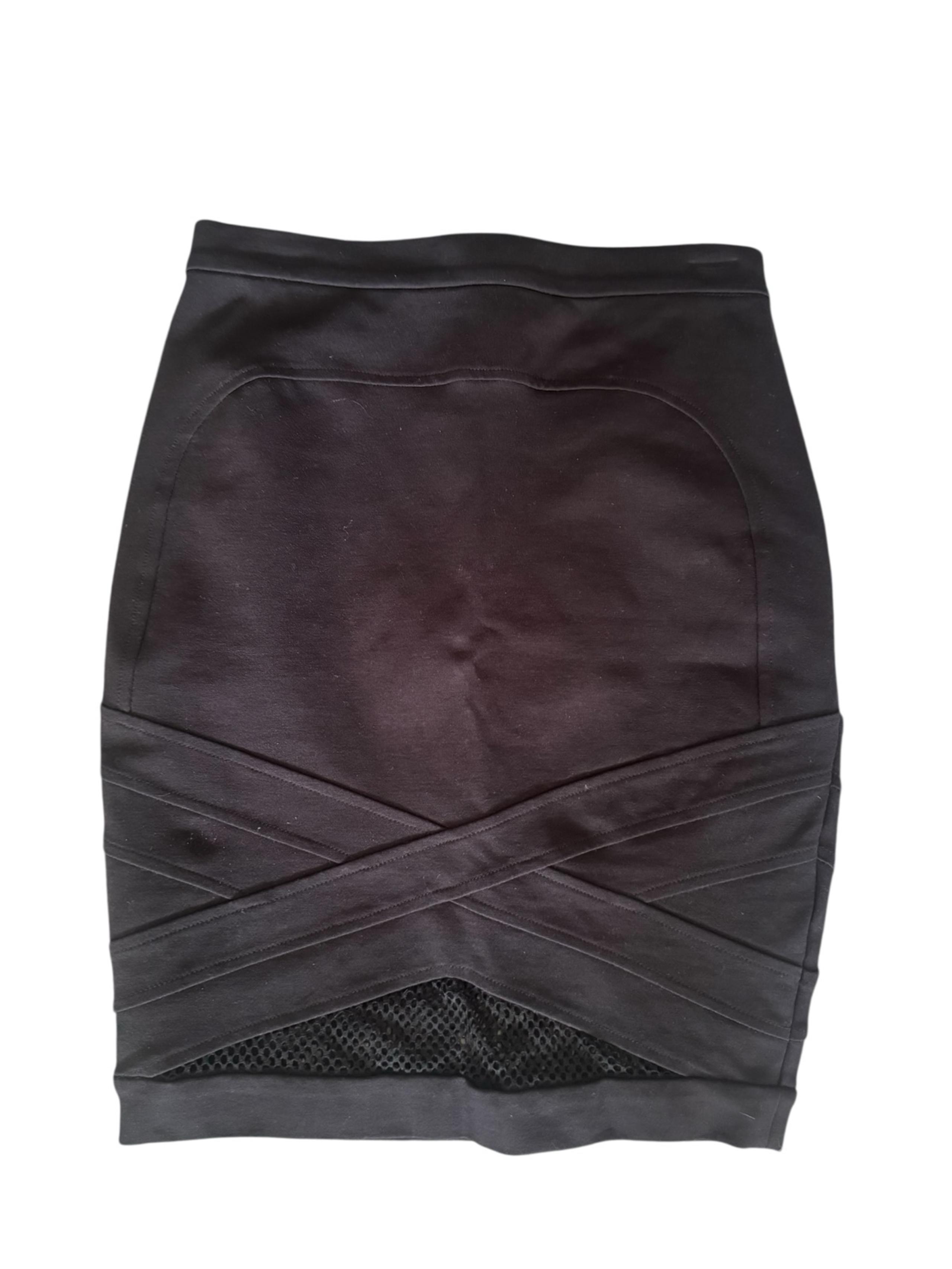 Guess Black Mini Pencil Skirt with Cut Out for Cocktail, Sz M