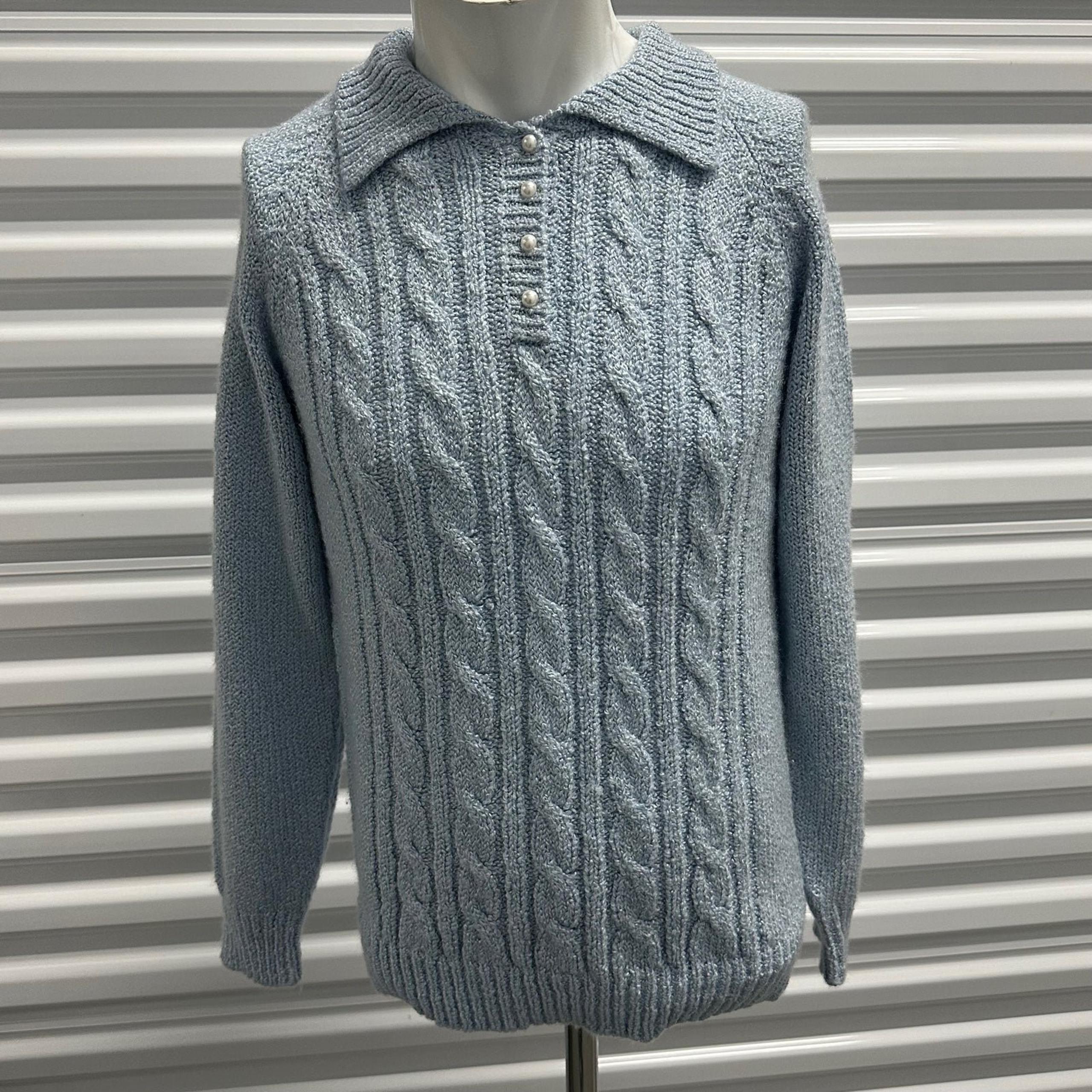 Jennifer Moore Soft Womens Blue Pullover Sweater Size Small