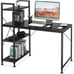 Computer Desk with Storage Shelves 47 Inch Home Office Desk with Reversible Book