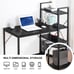 Computer Desk with Storage Shelves 47 Inch Home Office Desk with Reversible Book