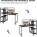 Computer Desk with Storage Shelves 47 Inch Home Office Desk with Reversible Book