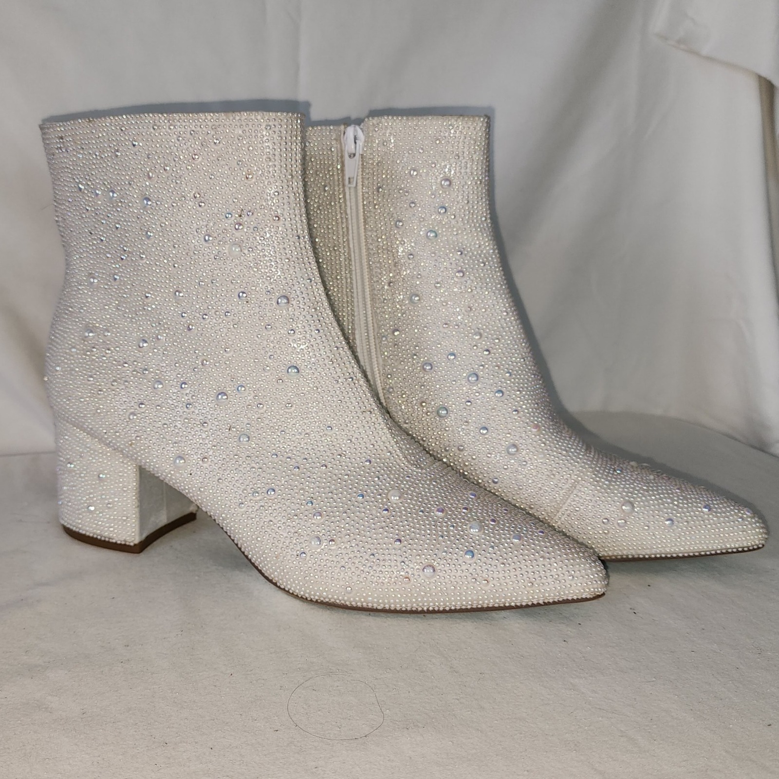 Steve Madden Rhinestone Ankle Boots Sparkly Jewel Embellished Booties 9M