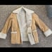 Men’s Vtg Tan Suede Leather Sherpa Lined Rancher Jacket Small