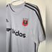 Men's Adidas DC United Leidos Grey And Black Soccer Football Jersey, Size Large