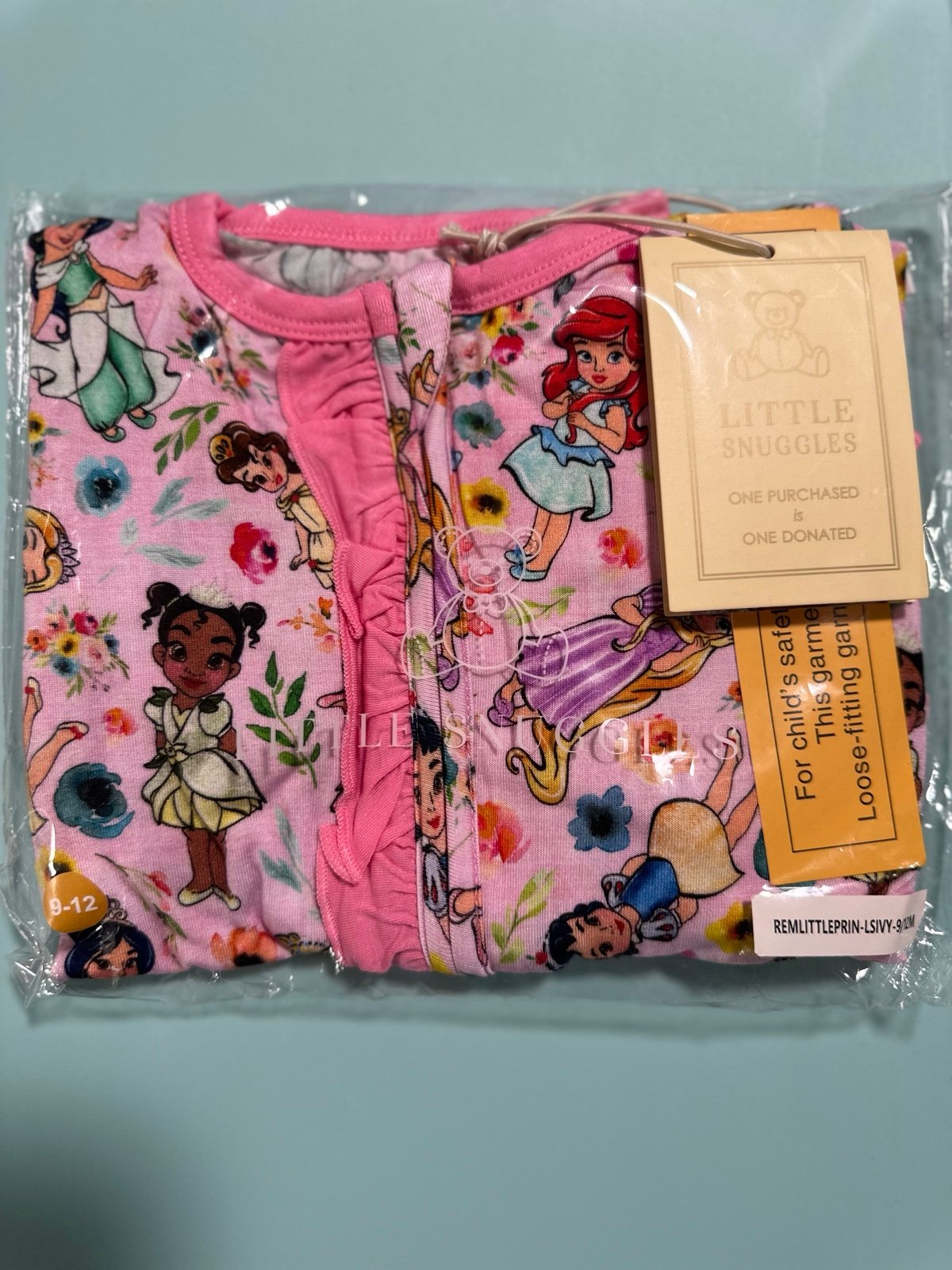 Little Snuggles bamboo Little Princesses Zippy 9/12m
