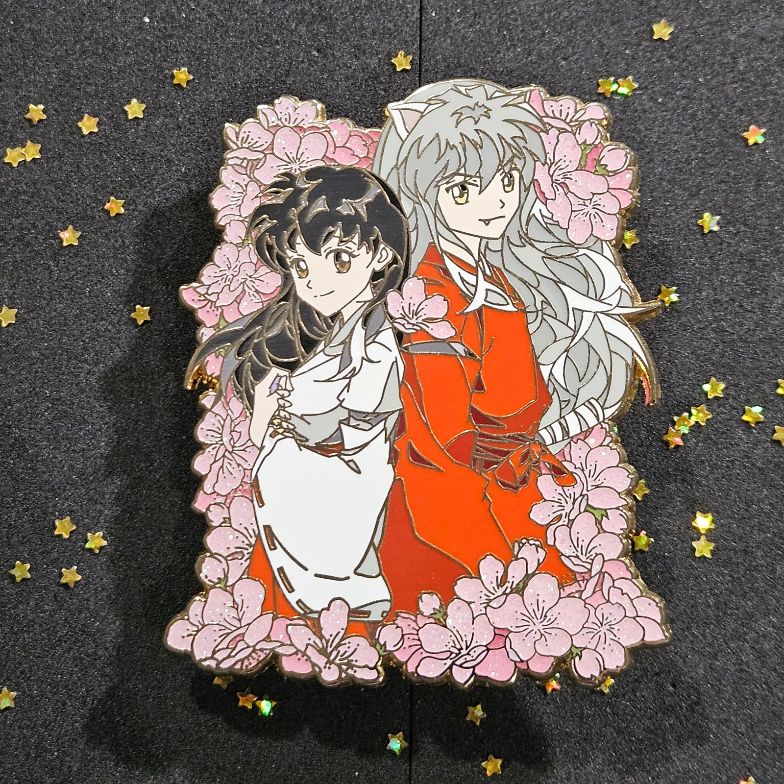 Inuyasha Kagome Couples Sakura Blossom Hard Enamel Pin