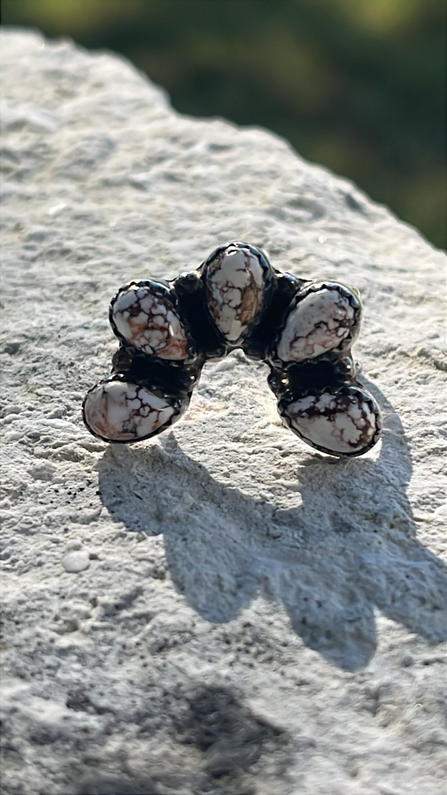 Wild Horse Turquoise Diamond wrap size 9 ring