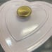 Smith & Clark IronWorks 3QT Enameled Cast Iron Dutch Oven Pink Heart Gold