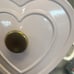 Smith & Clark IronWorks 3QT Enameled Cast Iron Dutch Oven Pink Heart Gold
