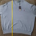 New Polo Ralph Lauren V-Neck Pullover Sweater Men's 4XB Blue Pima Cotton