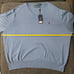 New Polo Ralph Lauren V-Neck Pullover Sweater Men's 4XB Blue Pima Cotton