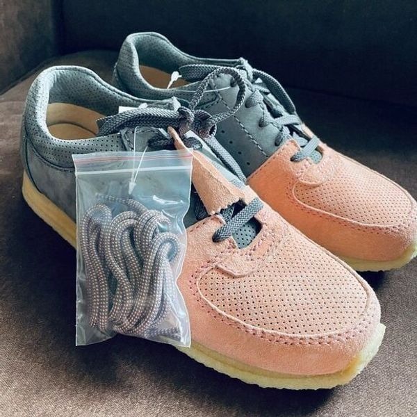 Super Rare Clarks Ronnie Fieg X Kildare Salmon Grey Suede Sneaker Chukka 9 US