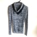 Leif Nelson Faux Leather Trim Collar Stretch Fit Top