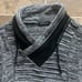 Leif Nelson Faux Leather Trim Collar Stretch Fit Top