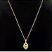 14K gold necklace with pendant. 18 inches