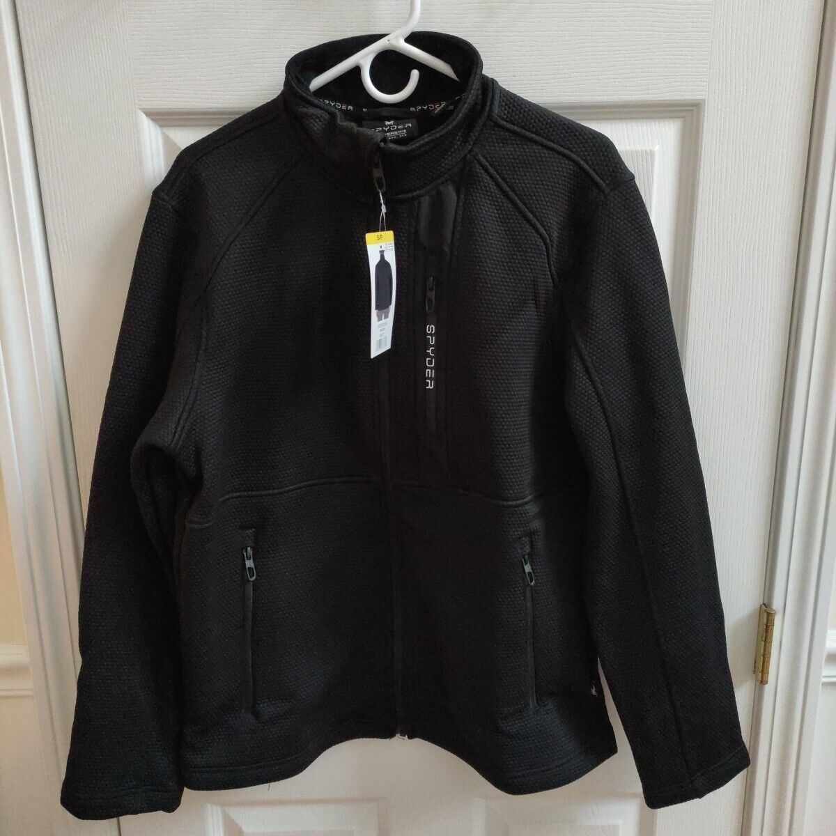 New Spyder Full Zip Jacket Men's S Black