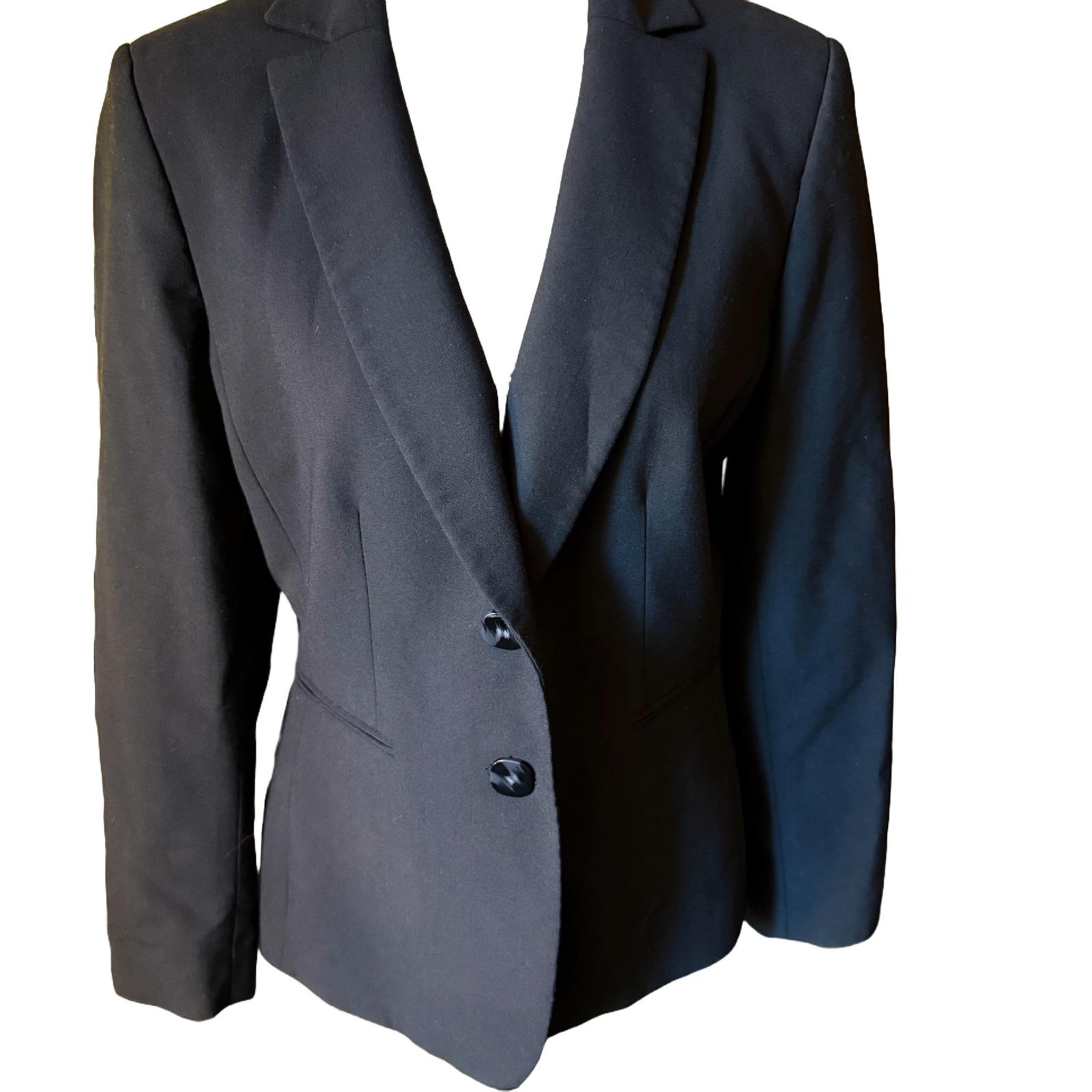 Antonio Melani Blazer Womens Size Black two Button Closure Lined Career