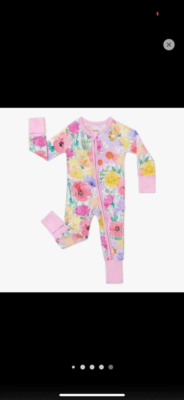 Little Sleepies watercolor meadow zippy