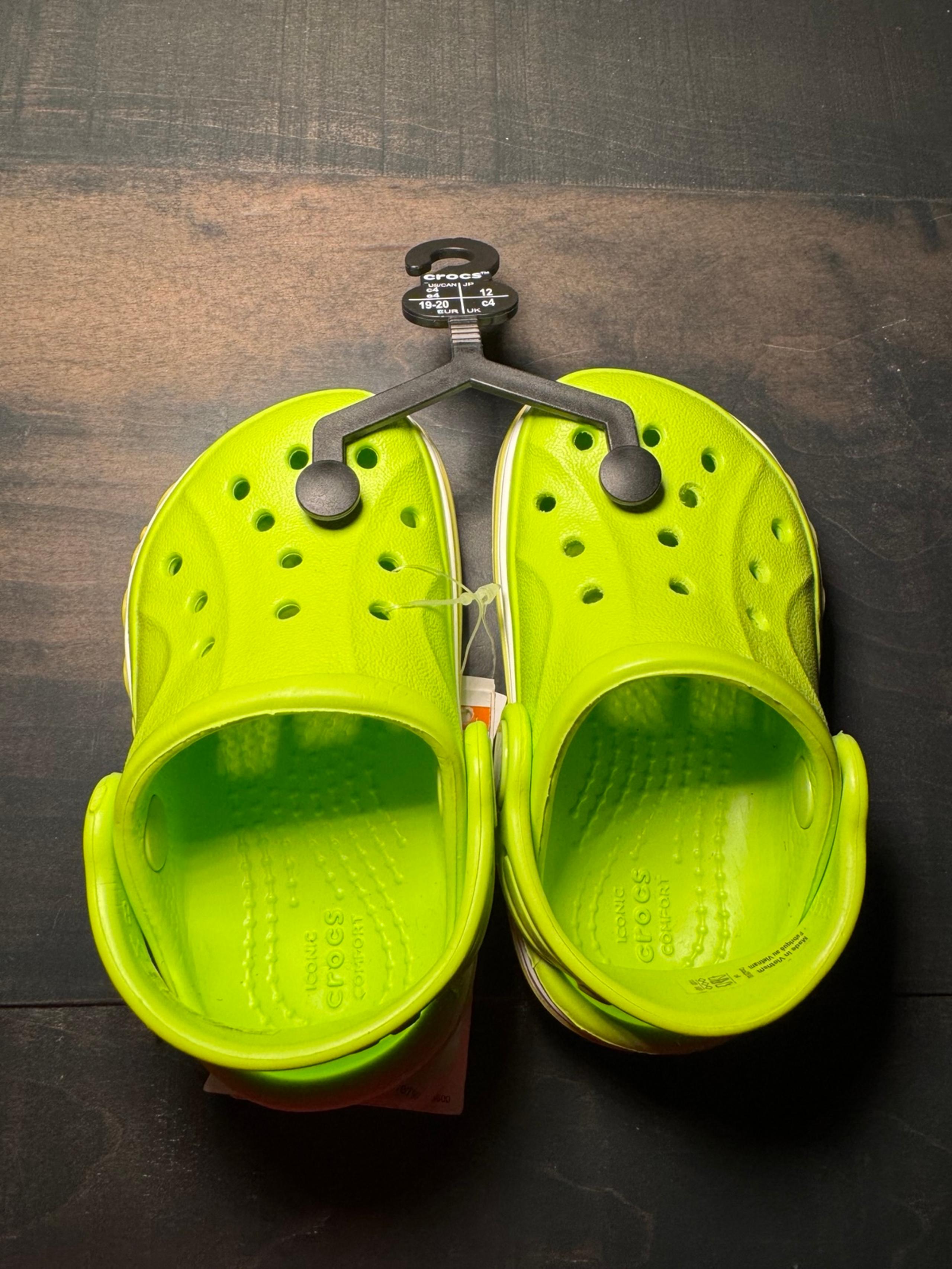 lime green kids 4C shoes - Crocs