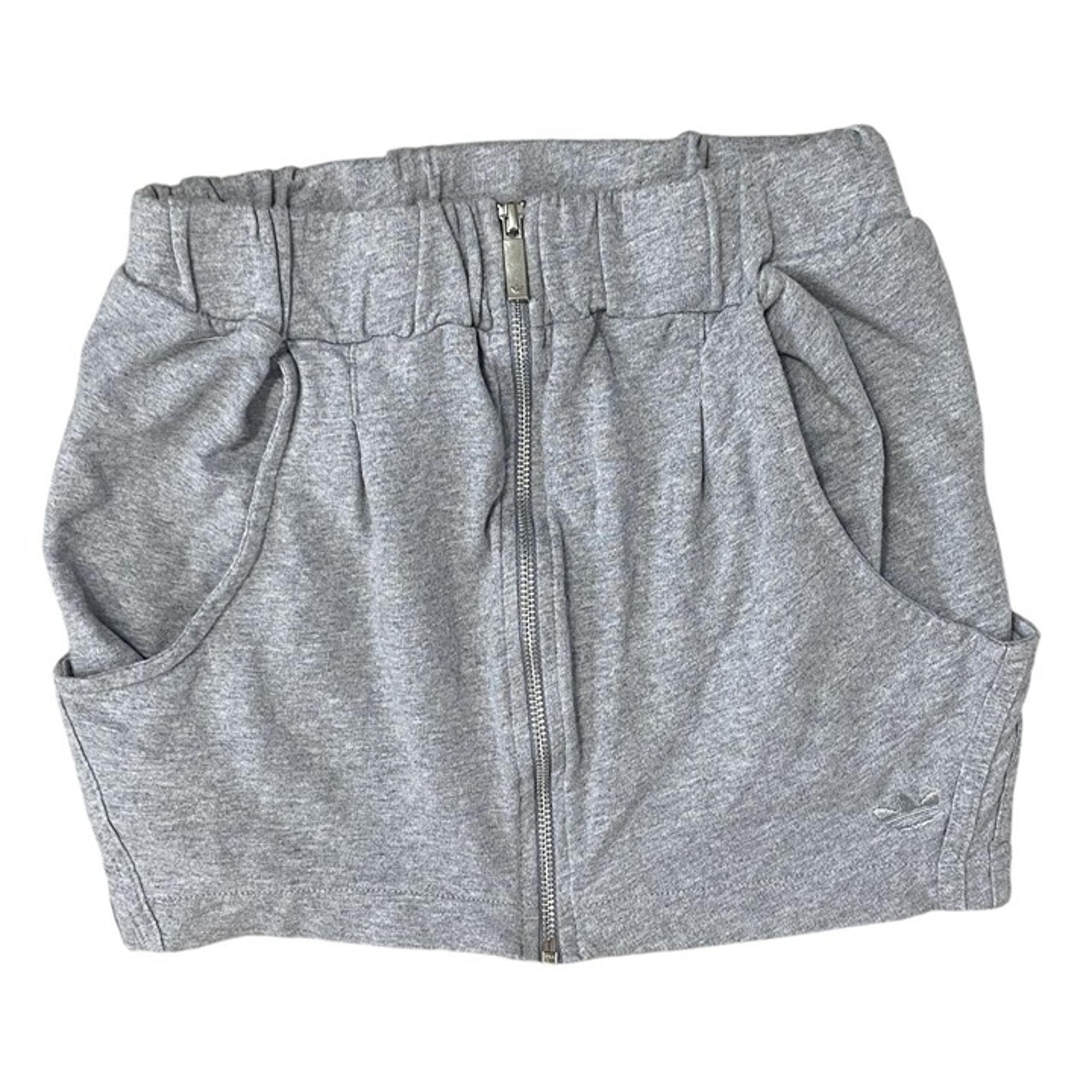 Adidas XS Grey Mini Sweater Skirt With Pockets