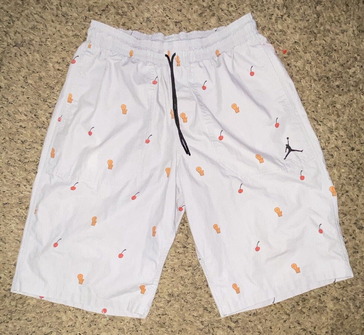 Nike Air Jordan Brand Ice Cream Cherry Championship Grey Rare Shorts 23 Size 34