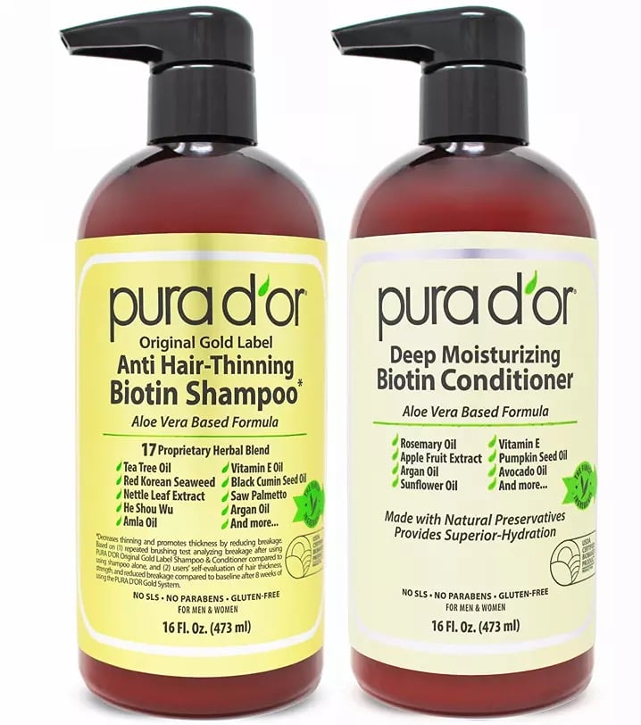PURA D'OR Dor Original Gold Label Anti-Hair Thinning Shampoo & Conditioner Set