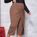 2–in-1 Elegant Capri with Front Asymmetrical Wrap Skirt (Coffee Brown)