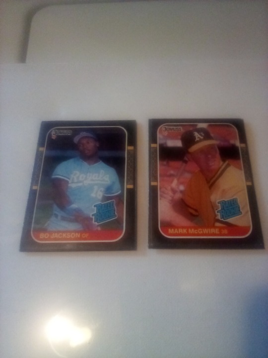 1987 donruss bo jackson and mark mcgwire rookies hof mint gems