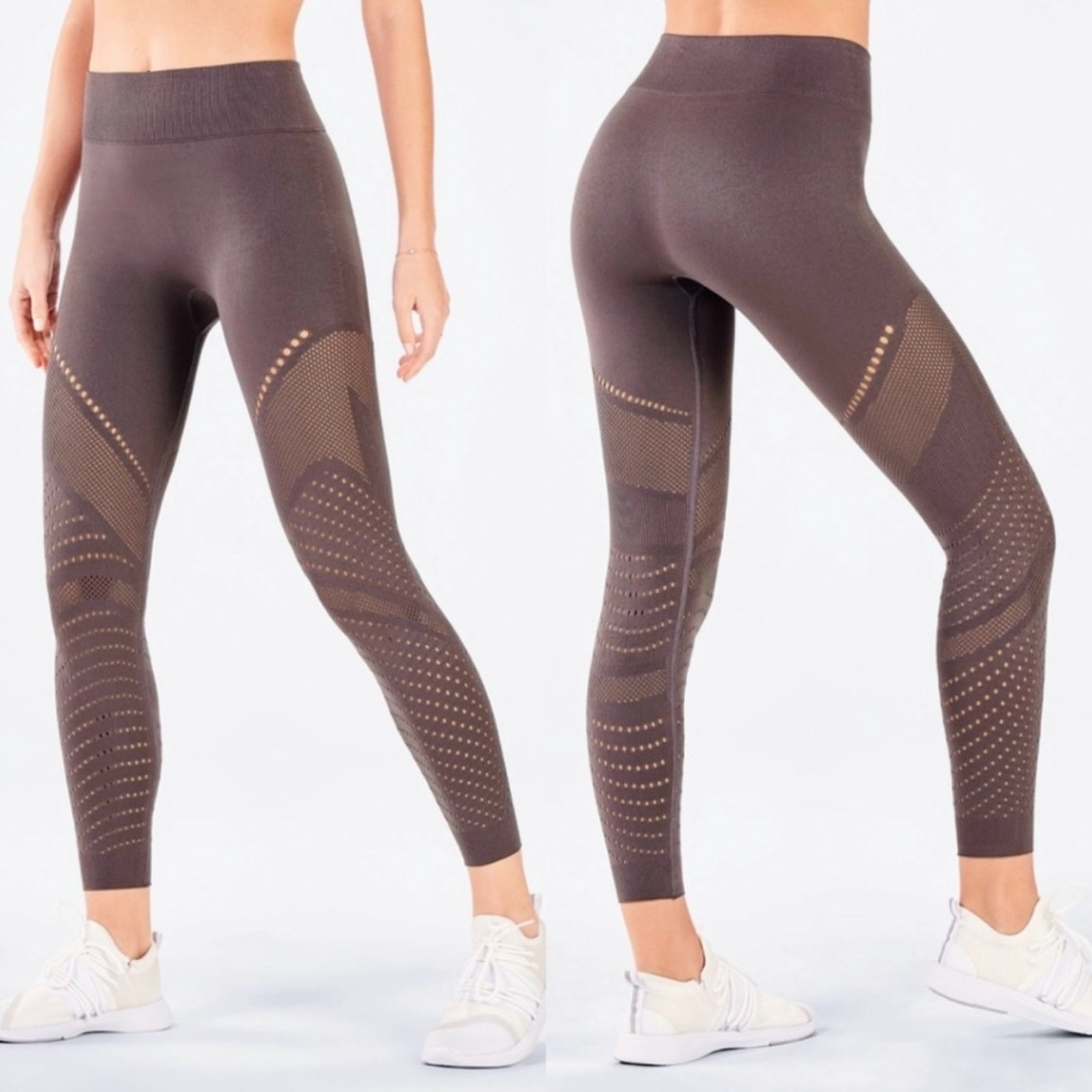 FABLETICS Purple Sculptknit Mid-Rise Mesh Cutout Active Seamless Leggings Size S